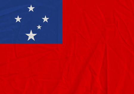 Samoa grunge flag. Patriotic background. National flag of Samoaの写真素材