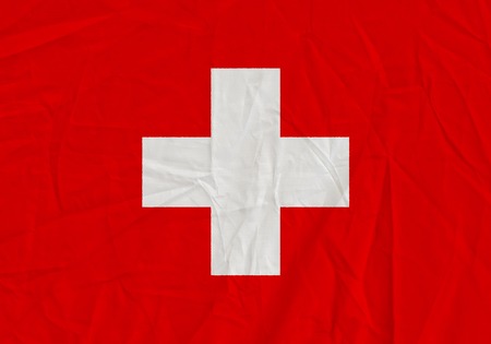 Switzerland grunge flag. Patriotic background. National flag of Switzerlandの写真素材