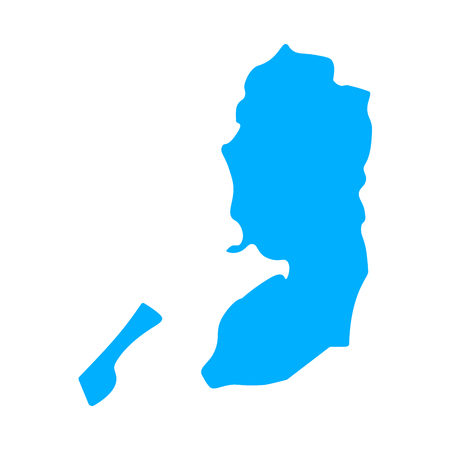 Map of Palestine - outline. Silhouette of Palestine map  illustrationの写真素材