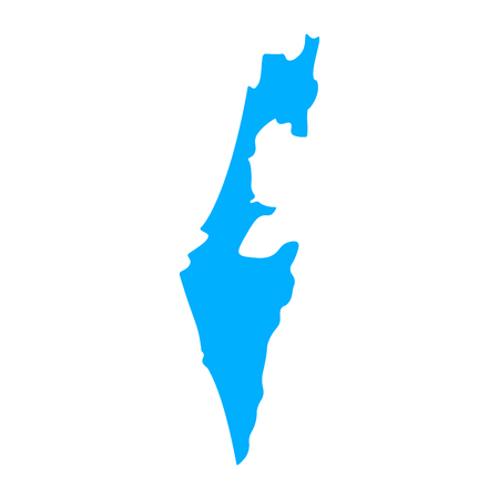 Map of Israel - outline. Silhouette of Israel map  illustrationの写真素材