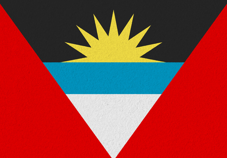 Antigua and Barbuda paper flag. Patriotic background. National flag of Antigua and Barbudaの写真素材