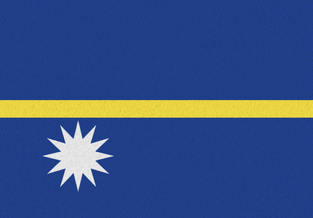 Nauru paper flag. Patriotic background. National flag of Nauruの写真素材