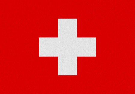 Switzerland paper flag. Patriotic background. National flag of Switzerlandの写真素材