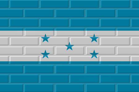 Honduras painted flag. Patriotic brick flag illustration background. National flag of Hondurasの写真素材
