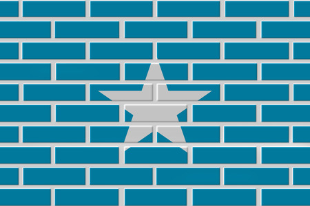 Somalia painted flag. Patriotic brick flag illustration background. National flag of Somaliaの写真素材