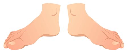 Foot icon vector illustration. Realistic human foot.のイラスト素材