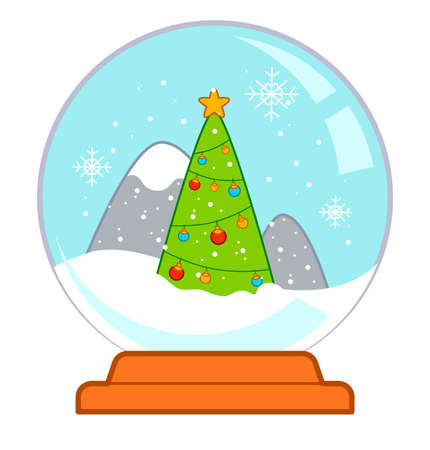 Christmas cartoons clip art. Christmas ball clipart vector illustrationのイラスト素材