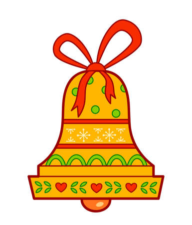 Christmas cartoons clip art. Christmas bell vector illustrationのイラスト素材