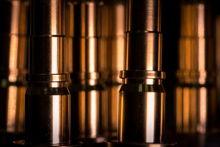 CNC made ready golden pipes details for water oil and aero space industryの写真素材