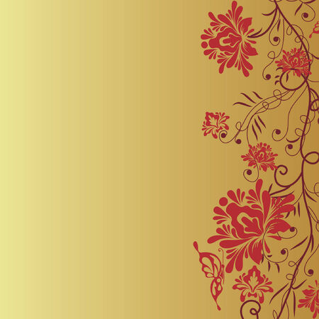 Abstract floral background with patternのイラスト素材