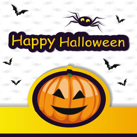 Hallo Halloween template frame for card. のイラスト素材