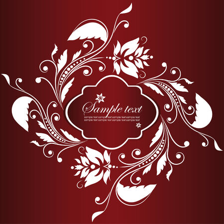 Template frame. Abstract floral background. Vector illustrationのイラスト素材