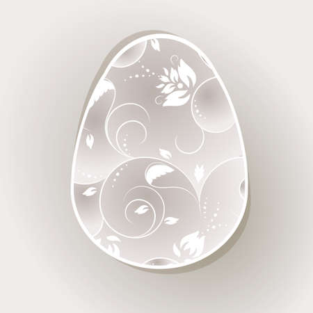 Abstract card with painted egg. Vector Illustrationのイラスト素材