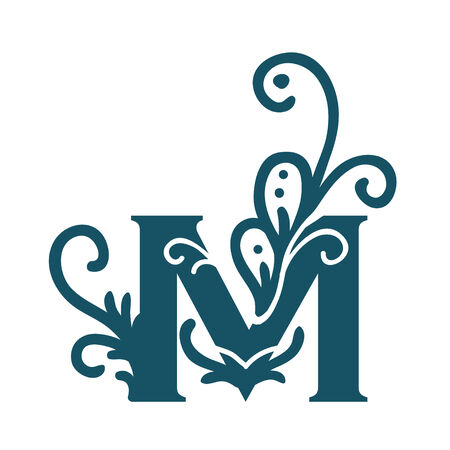 Isolated stylized calligraphic illustrations. A B Cのイラスト素材