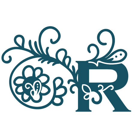 Isolated stylized calligraphic illustrations. A B Cのイラスト素材