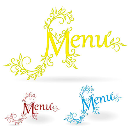 Calligraphic floral vintage design elements. のイラスト素材