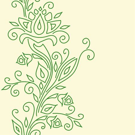 Invitation vintage card with floral elements. Vector illustrationのイラスト素材