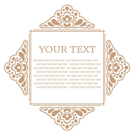 Calligraphic vintage design elements. Vector illustration frameのイラスト素材
