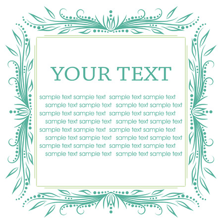 Calligraphic vintage design elements. Vector illustration frameのイラスト素材