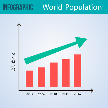 Abstract Infographic vector illustration background. World populationのイラスト素材