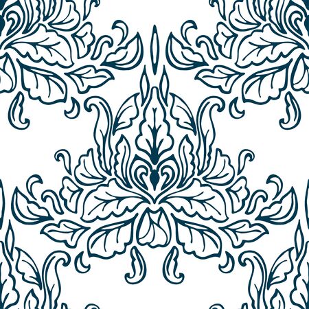 Seamless with vintage floral pattern. Vector illustrationのイラスト素材
