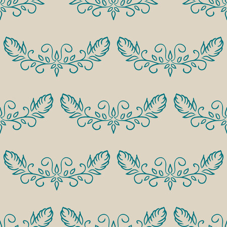 Seamless with vintage floral pattern. Vector illustrationのイラスト素材