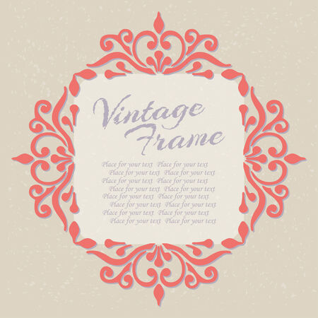 Vector design template - label and badge on decorative background with simple patternのイラスト素材