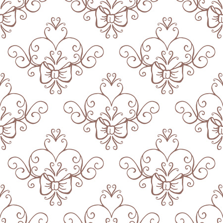 Wedding collection. Vintage seamless background. Vector illustrationのイラスト素材