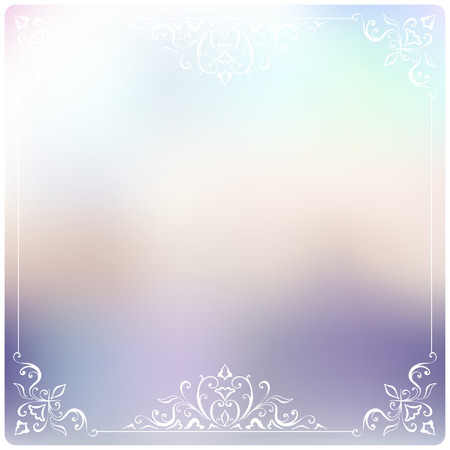 Set of Beautiful vintage pattern on unfocused colorful background. Vector illustrationのイラスト素材