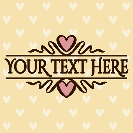 Vector design template - label and badge on decorative background with simple patternのイラスト素材