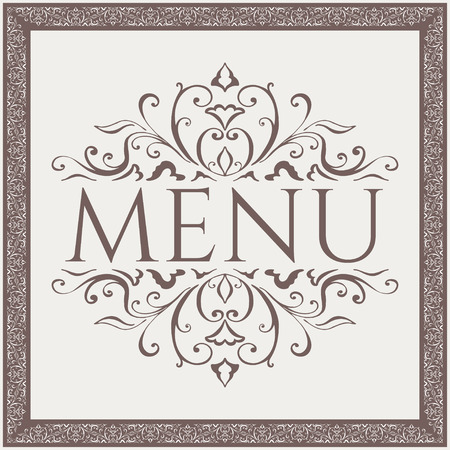 Elegant Restaurant Menu design with beauty pattern. Vector illustrationのイラスト素材