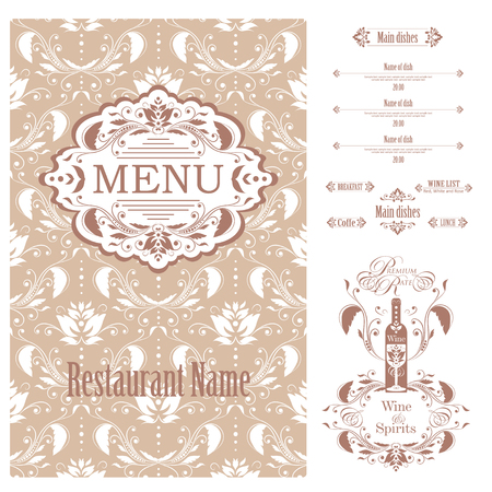 Vector illustration of Restaurant menu design templateのイラスト素材