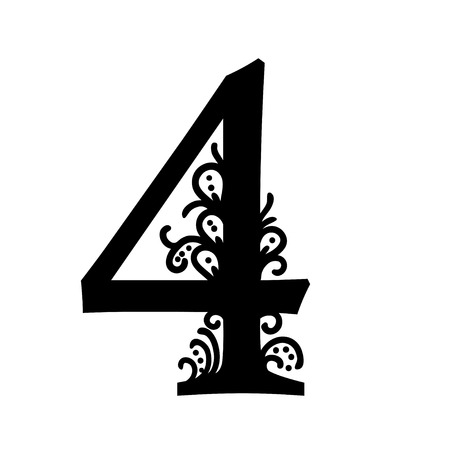 Set of Isolated stylized calligraphic illustrations. ABCのイラスト素材