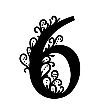 Set of Isolated stylized calligraphic illustrations. ABCのイラスト素材