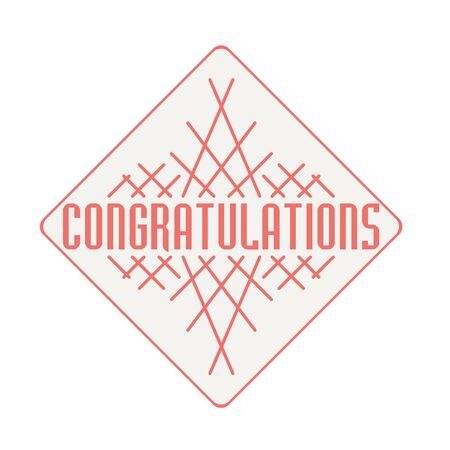 Vector vintage card with floral ornament design. Congratulations cardのイラスト素材