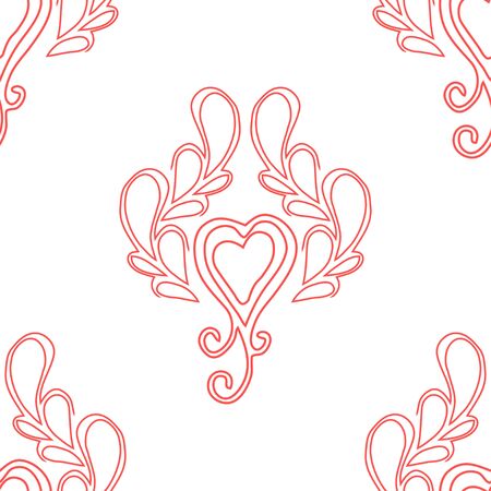 Seamless with vintage floral pattern. Vector illustrationのイラスト素材