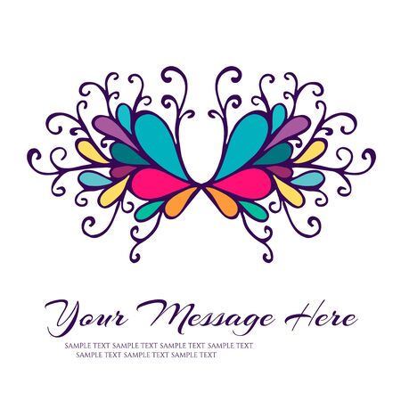 Floral bright card. Abstract colorful vector illustrationのイラスト素材