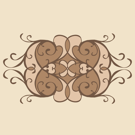 Calligraphic design element, vintage pattern. Vector illustrationのイラスト素材