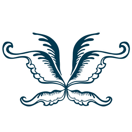 Calligraphic design element, vintage pattern. Vector illustrationのイラスト素材