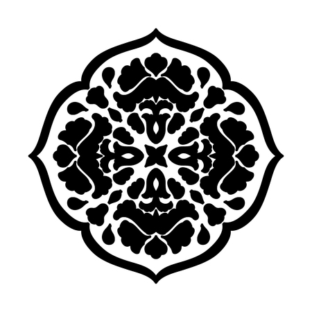 Isolated Abstract Floral pattern on white background. Vector illustrationのイラスト素材