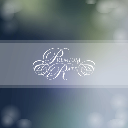 Summer Holiday Calligraphic frame for your lettering on unfocused sea background. Vector illustrationのイラスト素材