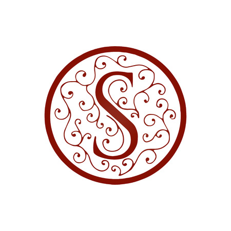 Logo design. Artistically Drawn Vintage Floral Vector illustration.のイラスト素材