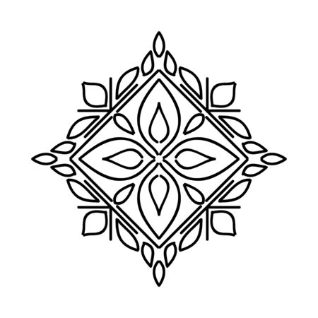 Isolated Abstract moroccan Floral pattern. Vector illustrationのイラスト素材