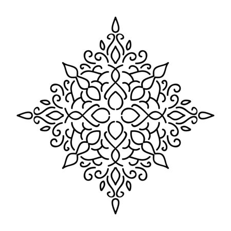 Isolated Abstract moroccan Floral pattern. Vector illustrationのイラスト素材