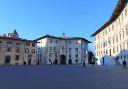 Pisa Tuscany Italy January 7th, 2019 Knights Square (Piazza dei Cavalieri). Architecture and landmark of Pisa.のeditorial素材