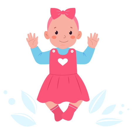 Infant new born. Toddler babies activity cute cheerful characters nowaday vector cartoon setのイラスト素材