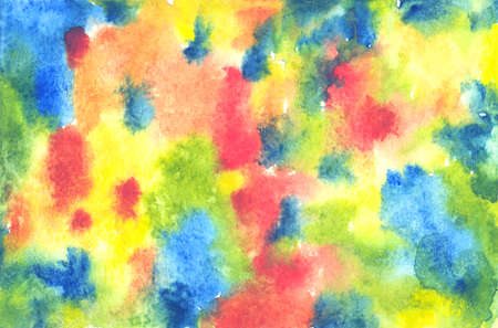 Abstract background of multi-colored spots, watercolor illustration, print for fabric and other designs.の写真素材