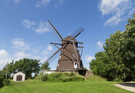 Melby, Denmark - July 11, 2016: Historic windmill in Dutch style in Northern Zealand region.のeditorial素材