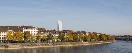 Panoramic view of Basel, Switzerlandの写真素材