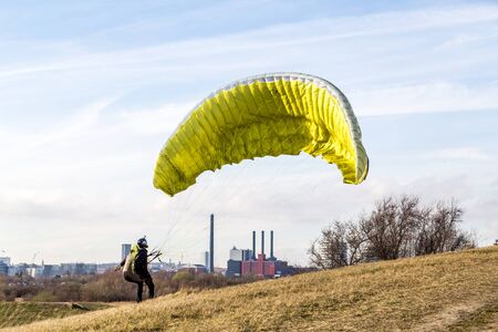 Paraglider in Copenhagenのeditorial素材